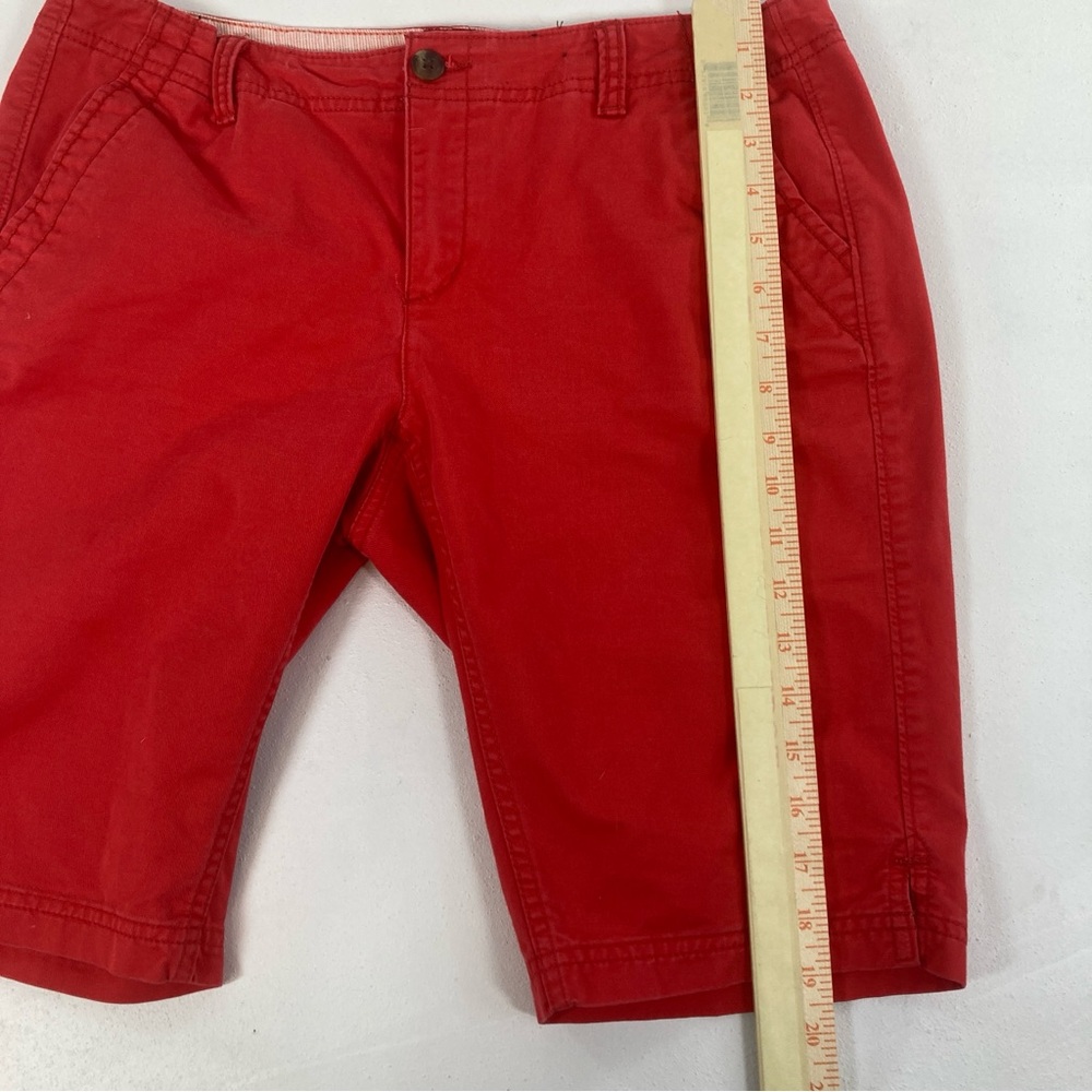 The North Face Shorts Women 10 Bermuda Flat Front Red Casual Vacation - Picture 6 of 15